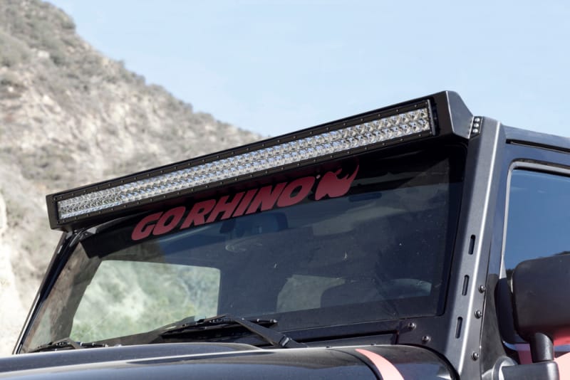 Go Rhino 07-18 Jeep Wrangler JK WLF Windshield Light Mount Frame - 50in Light Bar thumbnail 2