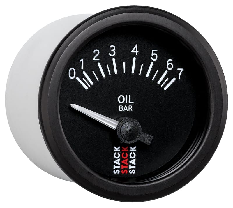 Autometer Stack 52mm 0-7 Bar M10 (M) Electric Oil Pressure Gauge - Black thumbnail 5