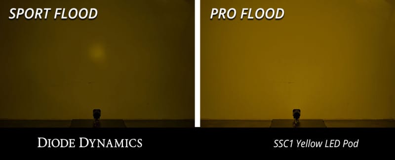 Diode Dynamics Stage Series C1 LED Pod Sport - Yellow Flood Flush ABL (Pair) thumbnail 7