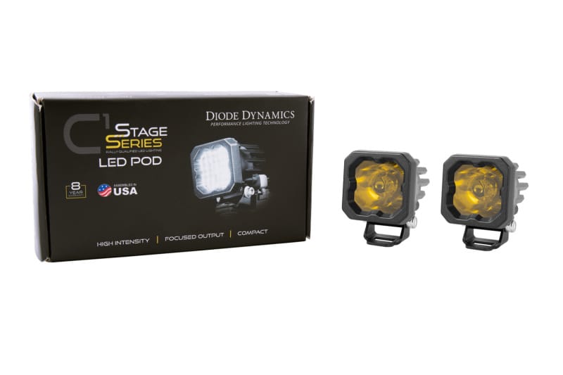 Diode Dynamics Stage Series C1 LED Pod Pro - Yellow Spot Standard ABL (Pair) thumbnail 4