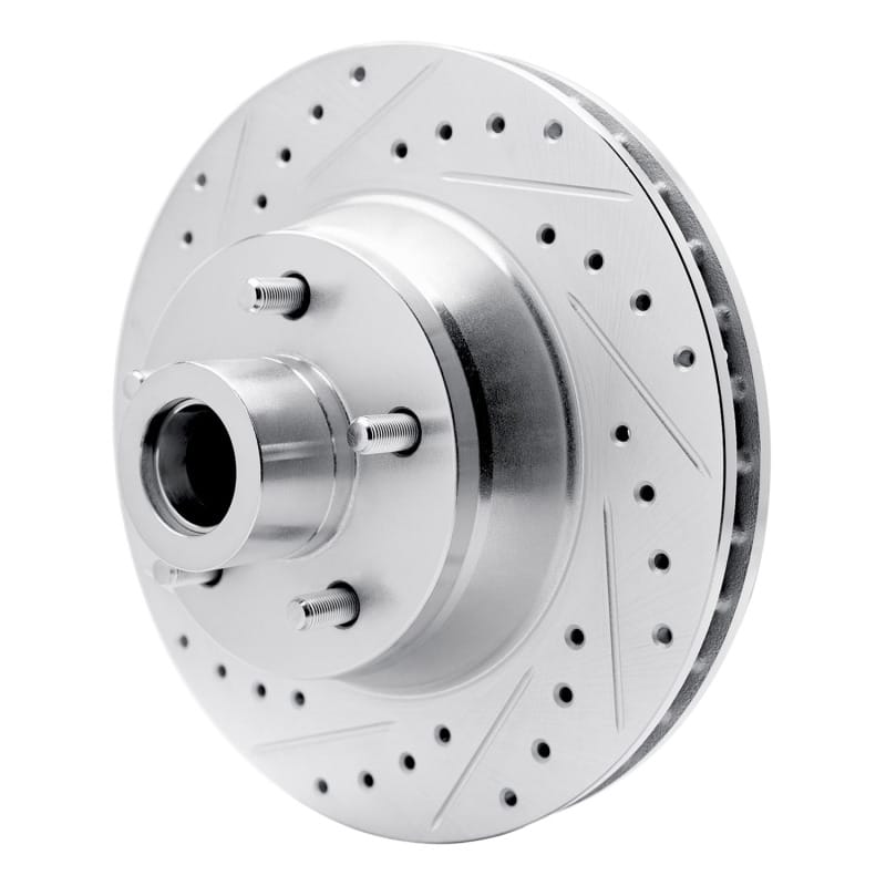 R1 71-81 Chrysler Town & Country Front Left Drilled & Slotted Silver Brake Rotor thumbnail 2