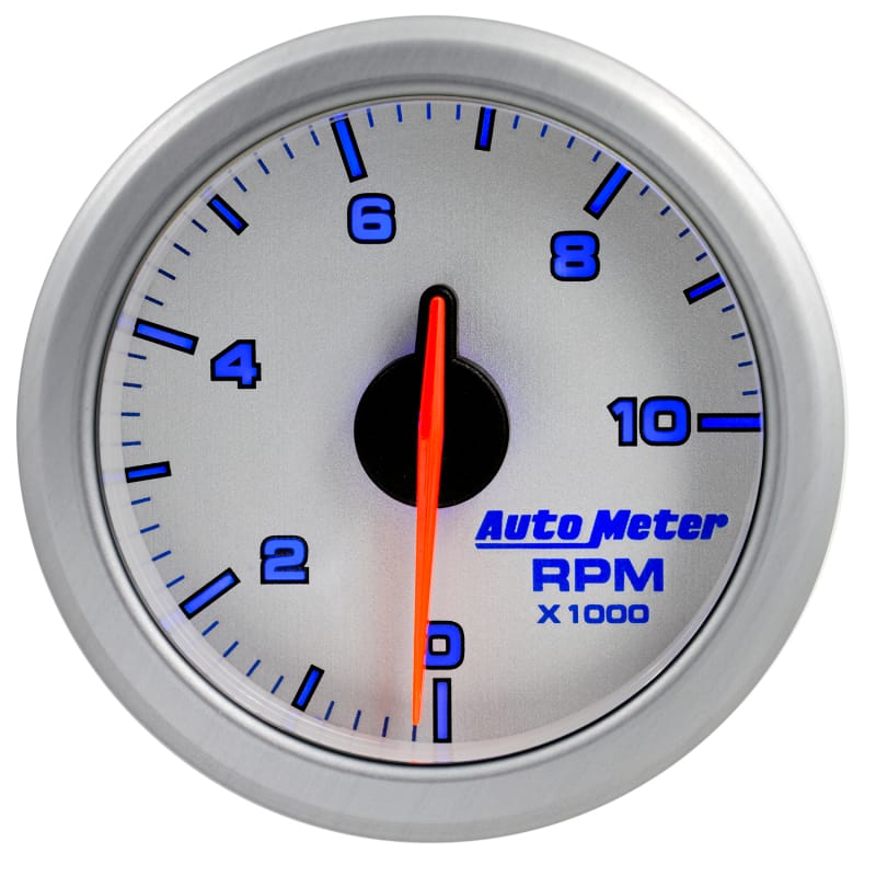Autometer Airdrive 2-1/6in Tachometer Gauge 0-10K RMP - Silver thumbnail 2