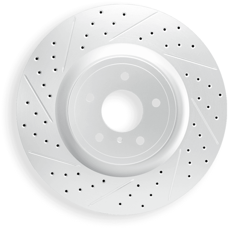 R1 73-79 Dodge Rm350 Front Right Drilled & Slotted Geo-Carbon Rotor