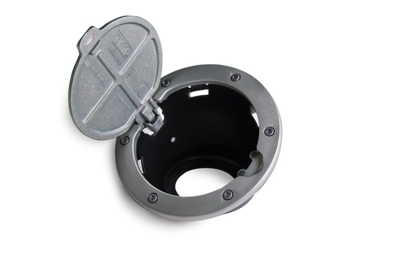 AMP Research 2007-2017 Jeep Wrangler JK 2/4 Door Fuel Door - Brushed thumbnail 3
