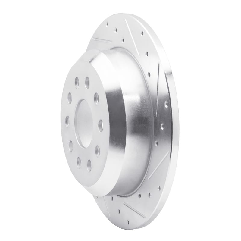 R1 18-25 Jeep Wrangler Rear Right Drilled & Slotted Silver Brake Rotor - 631-42041R thumbnail 2