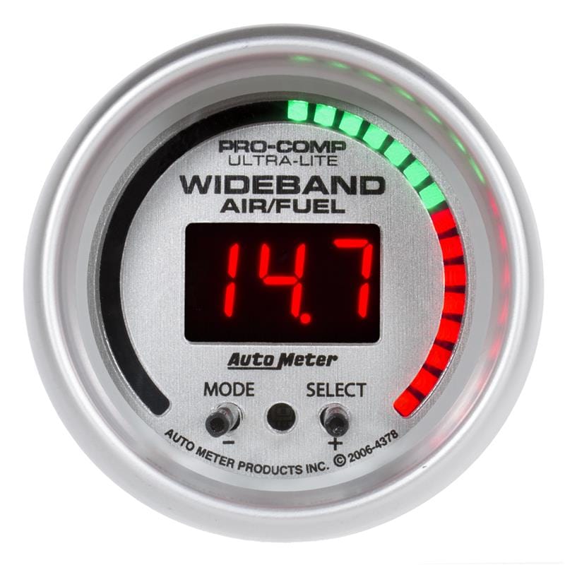 Autometer Ultra-Lite 52mm Air/Fuel Ratio Pro Plus Digital w/ Peak & Warning Gauge