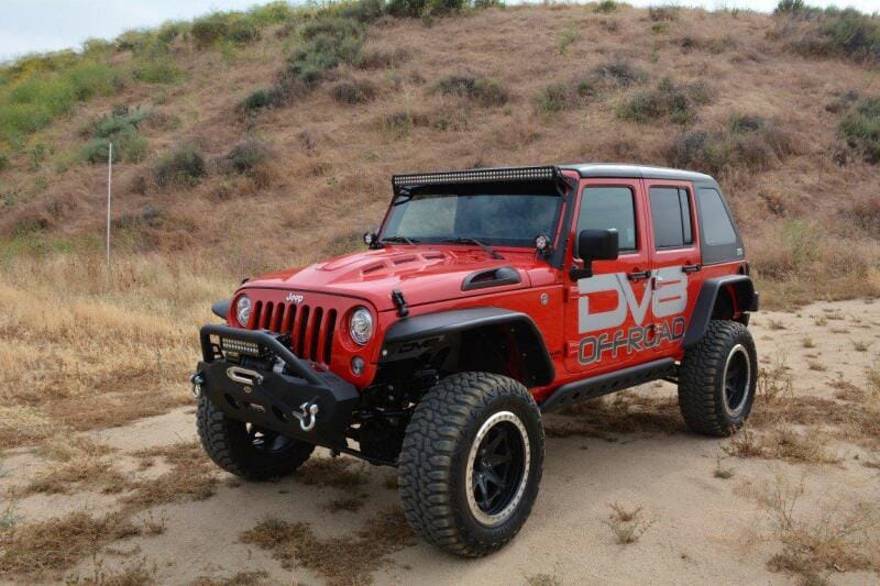 DV8 Offroad 07-18 Jeep Wrangler JK Metal Heat Dispersion Hood - Primer Black thumbnail 4