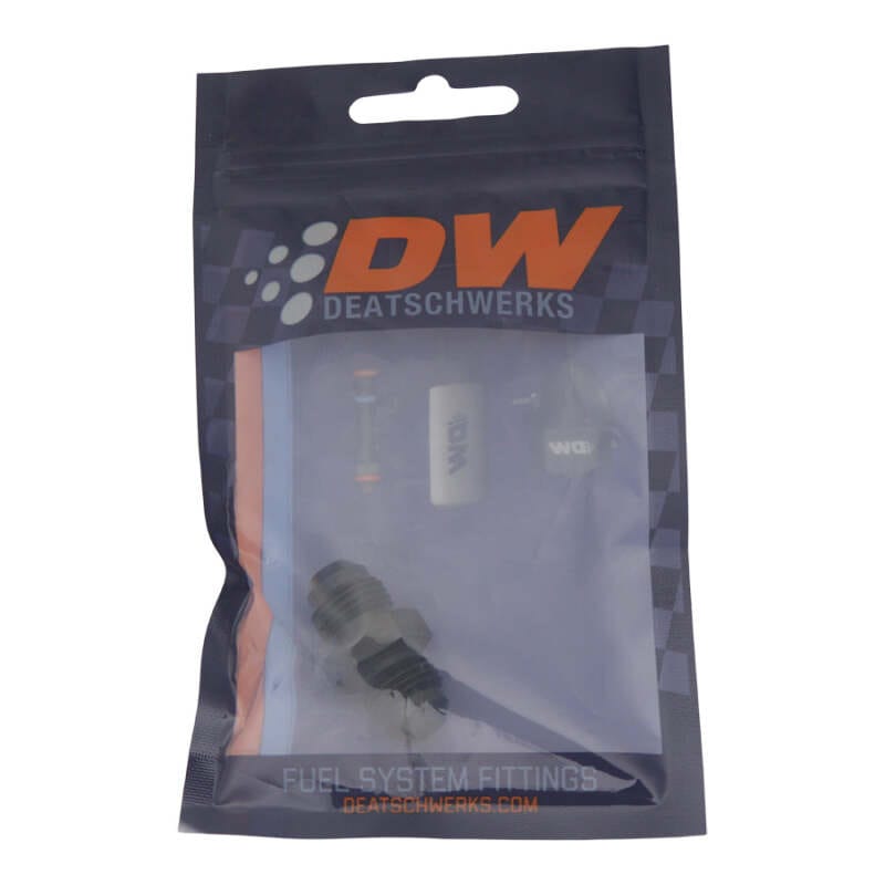 DeatschWerks 6AN Male Flare to 6AN Male Flare Coupler - Anodized Matte Black thumbnail 2