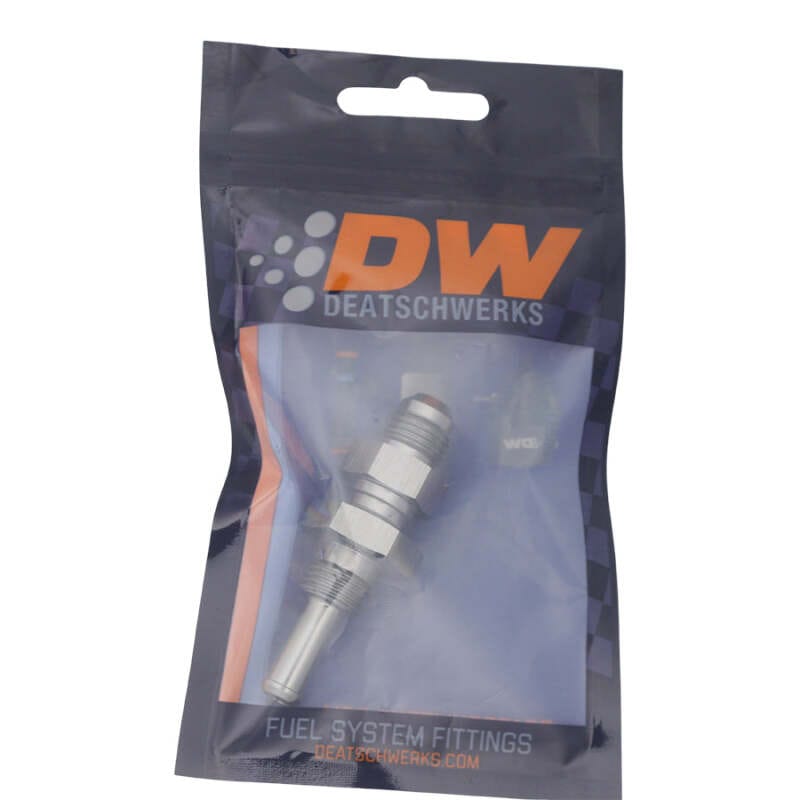 DeatschWerks 6AN Male Flare to Straight 5/16in Single Hose Barb - Anodized DW Titanium thumbnail 2