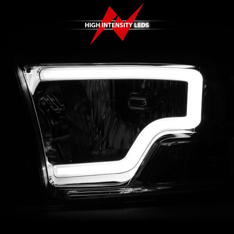 ANZO 2009-2018 Dodge Ram 1500/ 2500/ 3500 Crystal Headlights w/ Light Bar Chrome Housing thumbnail 7