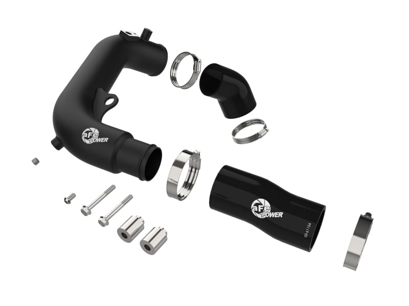 aFe 2024+ Jeep Wrangler JL L4-2.0L (t) BladeRunner 2-1/2in Aluminum Hot Charge Pipe - Black thumbnail 2