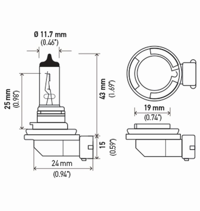 Hella Bulb H8 12V 35W Pgj191 T4 Sb thumbnail 2