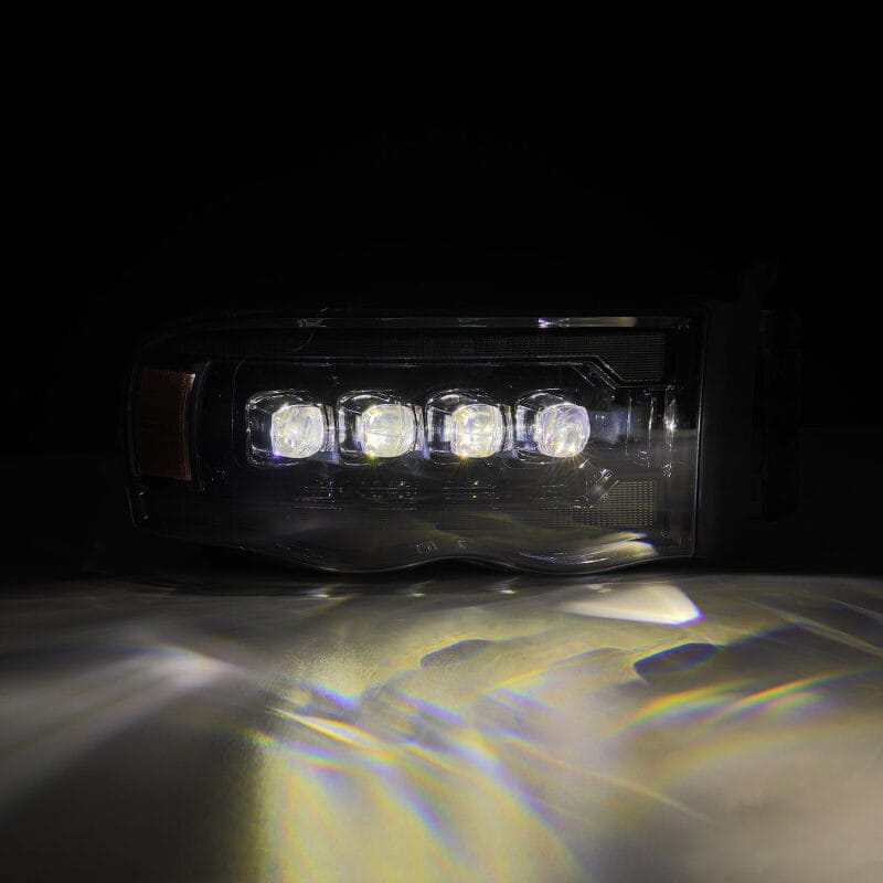 AlphaRex 02-05 Dodge Ram 1500 NOVA LED Proj Headlights Alpha Black w/Activ Light/Seq Signal thumbnail 4