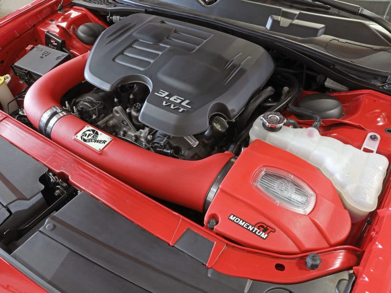aFe Momentum GT Dry S Stage-2 Intake System 11-15 Dodge Challenger/Charger V6-3.6L (Red) thumbnail 4