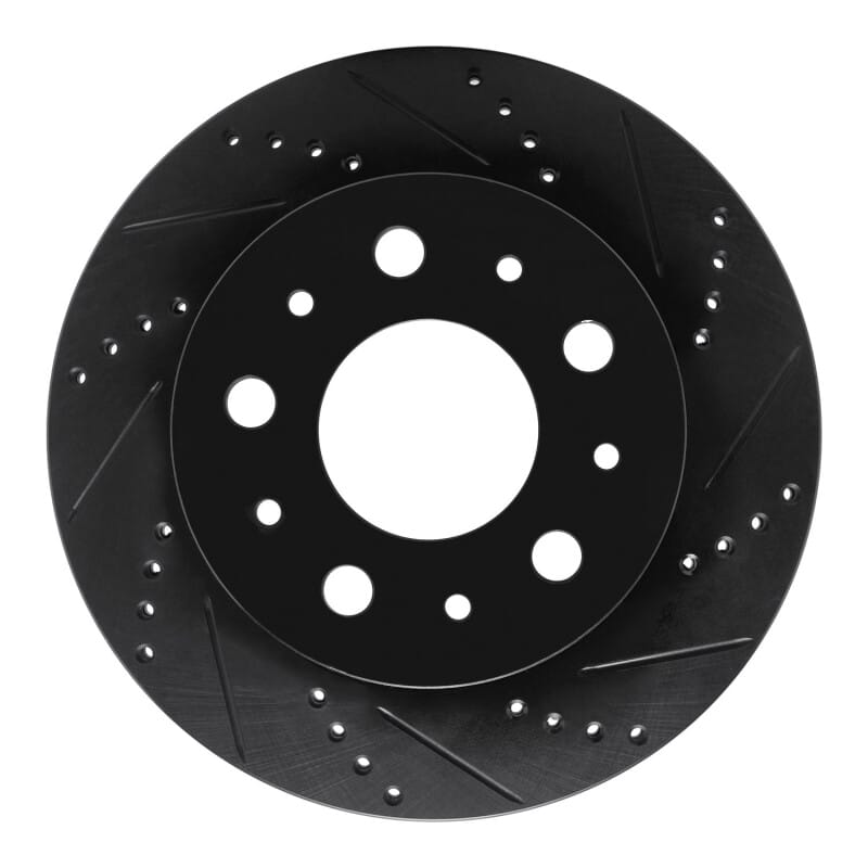 R1 14-21 Ram Promaster 2500 Rear Right Drilled & Slotted Black Brake Rotor