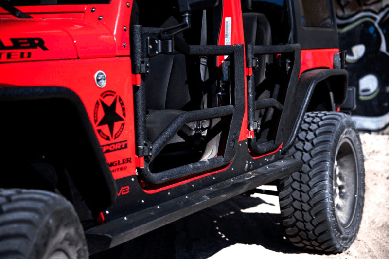 Body Armor 4x4 07-18 Jeep Wrangler JK Tube Doors Front Pair