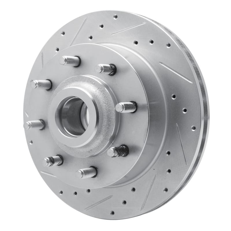 R1 98-03 Dodge Ram 2500 Van Front Left Drilled & Slotted Silver Brake Rotor thumbnail 2