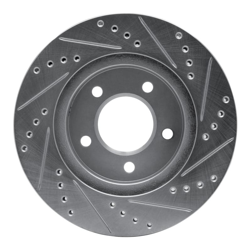 R1 98-04 Chrysler Concorde Front Left Drilled & Slotted Silver Brake Rotor thumbnail 2