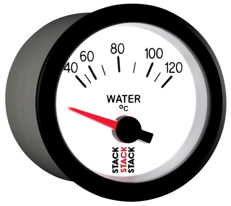 Autometer Stack 52mm 40-120 Deg C M10 Male Electric Water Temp Gauge - White thumbnail 6