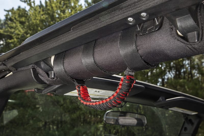 Rugged Ridge Paracord Grab Handles Red/Black Pair thumbnail 3