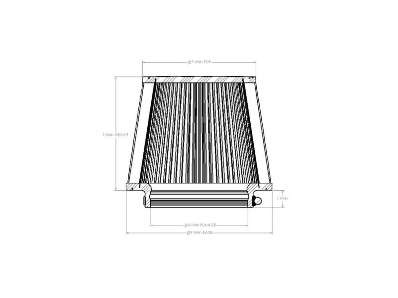 aFe Magnum FORCE Intake Replacement Air Filter w/ D2 Dura-Dry Media 6in F x 9in B x 7in T x 7in H