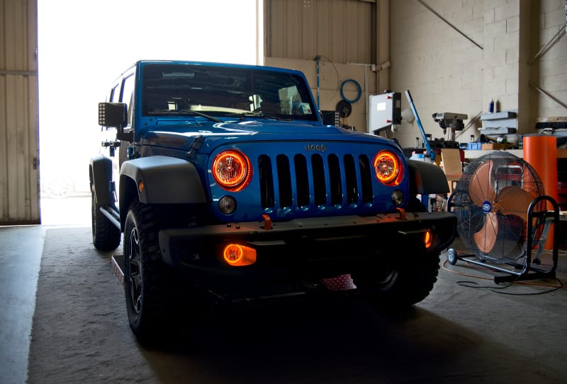 Oracle Lighting 07-09 Jeep Wrangler JK Pre-Assembled LED Halo Fog Lights -Amber thumbnail 3