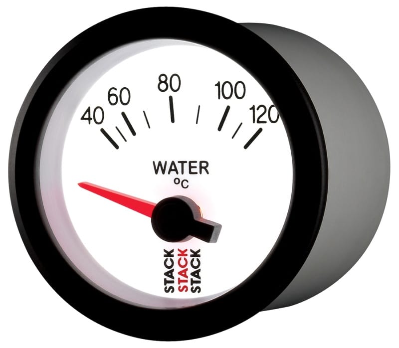 Autometer Stack 52mm 40-120 Deg C M10 Male Electric Water Temp Gauge - White thumbnail 3