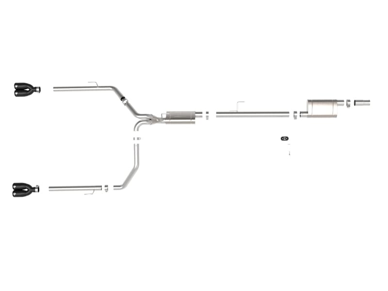 aFe Vulcan Series 3in-2-1/2in 304 SS Cat-Back 2020 Jeep Gladiator (JT) V6-3.6L w/ Black Tips thumbnail 3