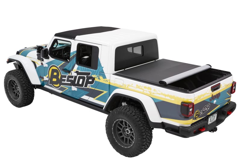 Bestop Roll Soft Tonneau - 20-26 Jeep Gladiator For 5 Ft. Bed EZ-Roll (Premium Black Twill) thumbnail 2