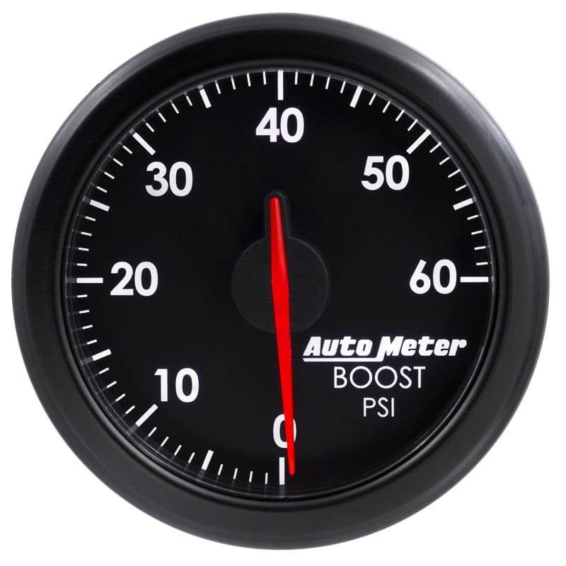 Autometer Airdrive 2-1/6in Boost Gauge 0-60 PSI - Black thumbnail 8