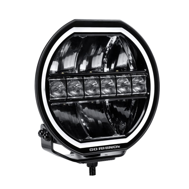 Go Rhino Xplor Blackout Series Maxline LED Hi/Low Beam w/Multi DRL (Surface Mount) 9in. - Blk thumbnail 3