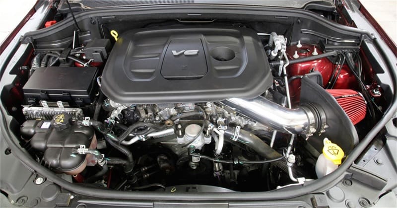 Spectre 16-18 Jeep Grand Cherokee V6-3.6L F/I Air Intake Kit - Polished w/Red Filter thumbnail 3