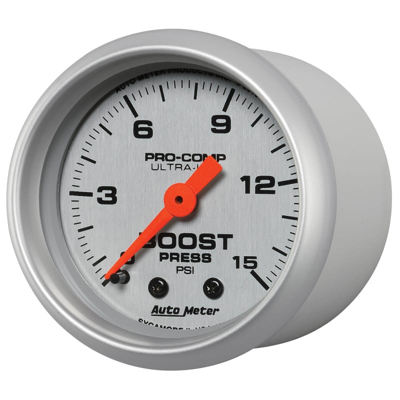 Autometer Ultra-Lite 52mm 0-15 PSI Mechanical Boost Gauge thumbnail 2