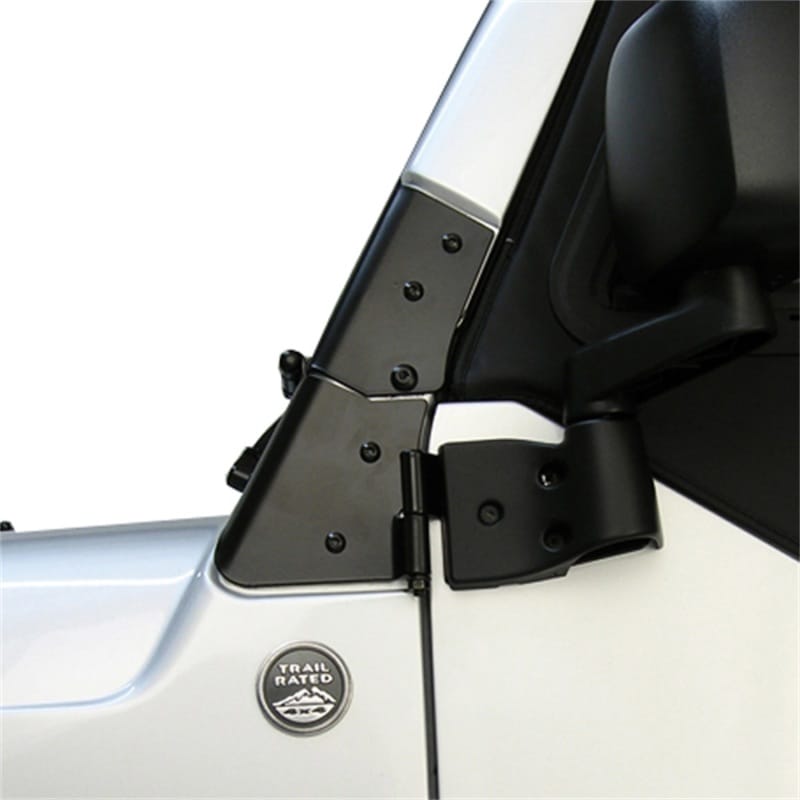 Rugged Ridge 97-06 Jeep Wrangler TJ Black Windshield Hinges thumbnail 2