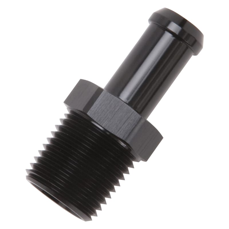 Edelbrock Hose End Straight 1/2In NPT to 1/2In Barb Black Anodize thumbnail 3