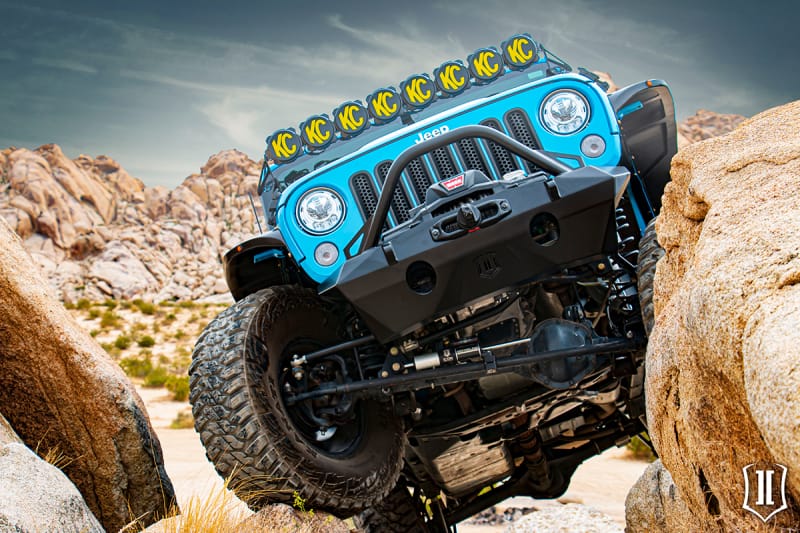 ICON 07-18 Jeep Wrangler JK Pro Series Front Bumper Rec Winch Mount w/Bar/Tabs thumbnail 3