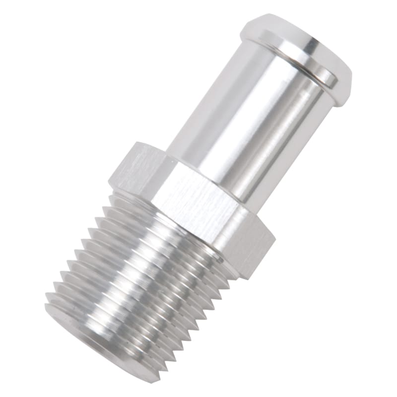 Edelbrock Hose End Straight 1/2In NPT to 5/8In Barb Clear Anodize thumbnail 3