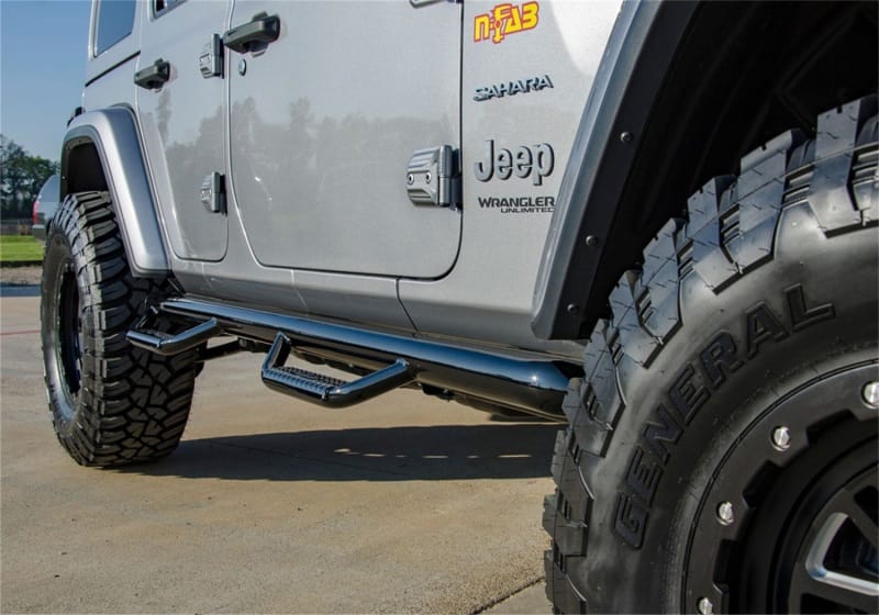 N-Fab Nerf Step 2018 Jeep Wrangler JL SUV 4 Door- Gloss Black - W2W - 3in thumbnail 2