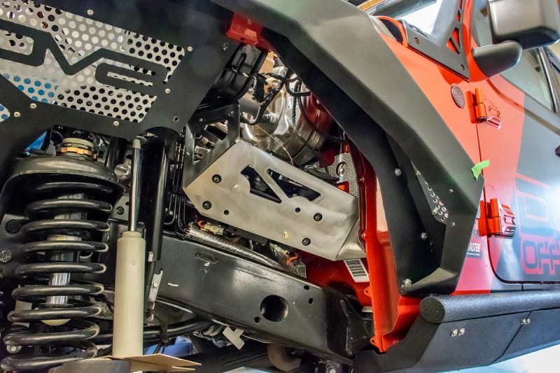 DV8 Offroad 2018+ Jeep JL / JT Engine Bay Compressor Mount thumbnail 3