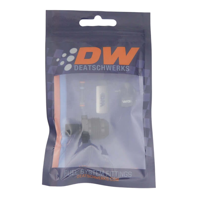 DeatschWerks 8AN Male Flare to M10 X 1.0 Male Metric - Anodized Matte Black thumbnail 2