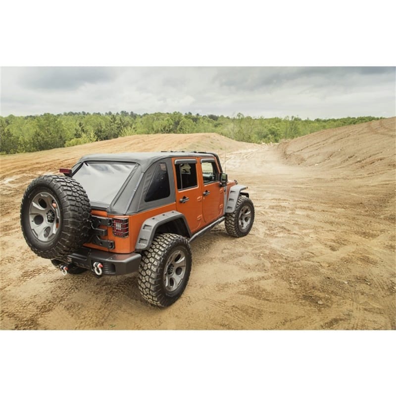 Rugged Ridge Bowless Soft Top Black Diamond 4-Door 07-18 Jeep Wrangler JK thumbnail 2
