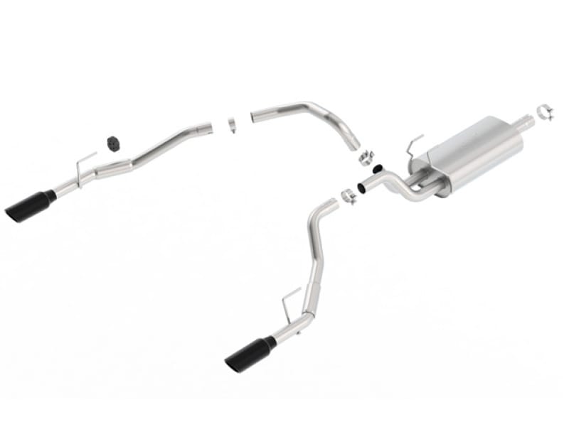 Borla 09-17 Ram 1500 5.7L V8 5in Single Tip Black Chrome Cat-Back Touring Exhaust Through Bumper thumbnail 3