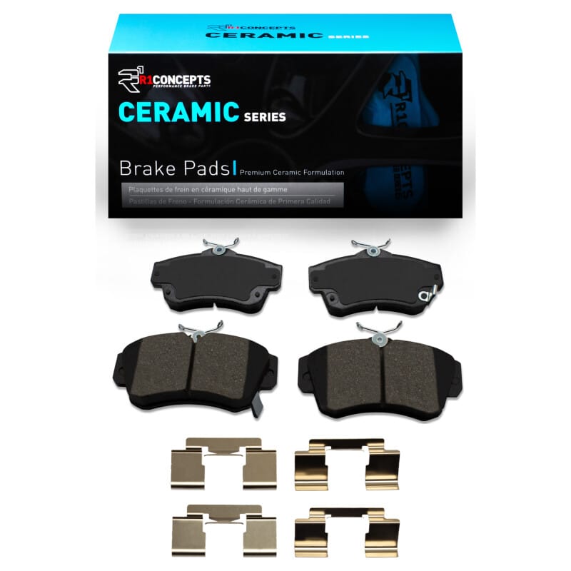 R1 01-10 Chrysler PT Cruiser Front Ceramic Brake Pads & Hardware Kit