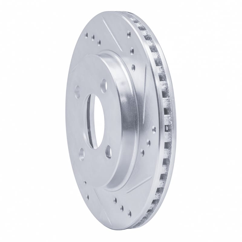 R1 95-96 Dodge Neon (USA/Canada) Front Right Drilled & Slotted Silver Brake Rotor