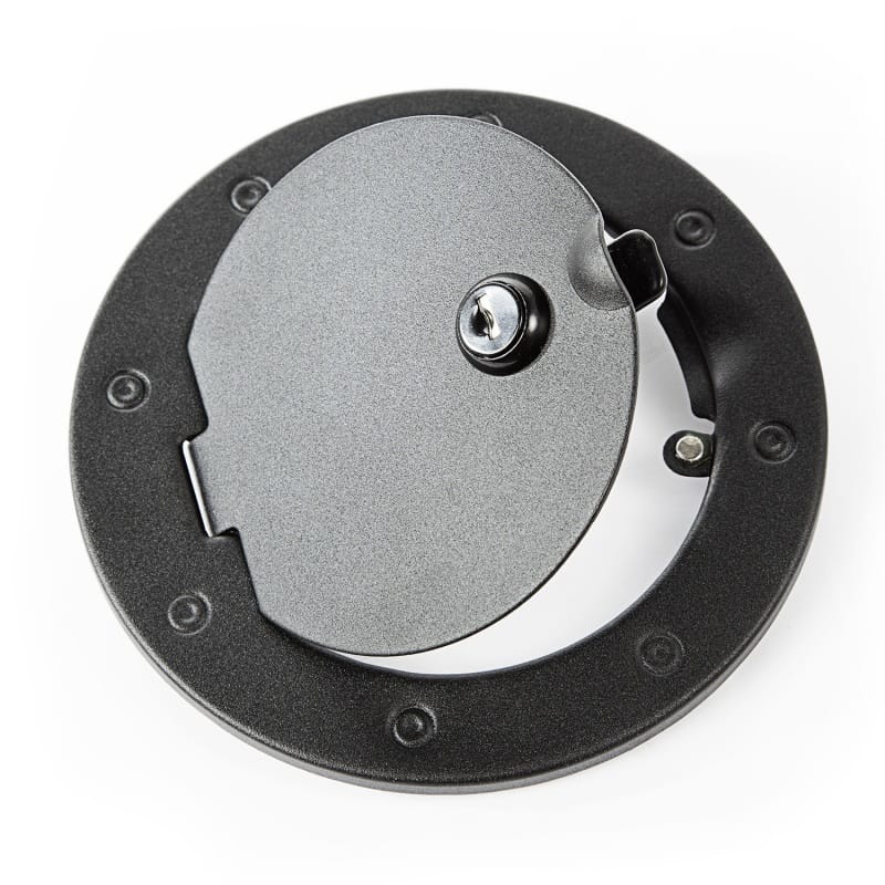 Rugged Ridge 07-18 Jeep Wrangler JK Textured Black Locking Gas Cap Door thumbnail 2