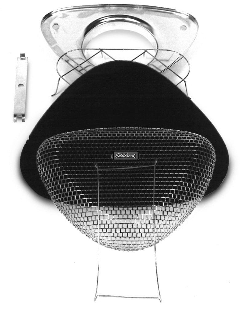 Edelbrock Air Cleaner Pro-Flo 1000 Series Triangular Steel Top 11 375In X 8 375In X 3In Chrome thumbnail 2