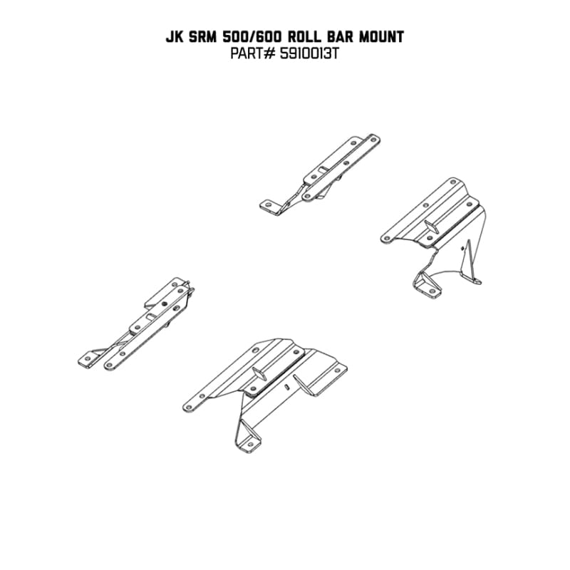 Go Rhino 07-17 Jeep Wrangler 4dr Mounting Kit for SRM Rack thumbnail 4