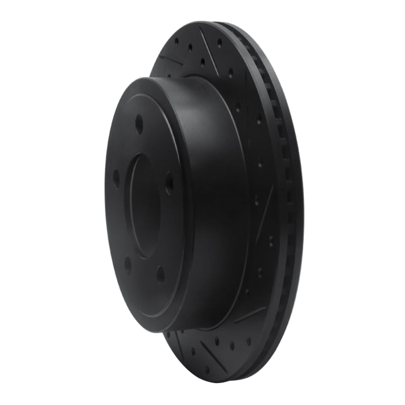 R1 03-03 Dodge Ram 1500 Van Rear Right Drilled & Slotted Black Brake Rotor thumbnail 2