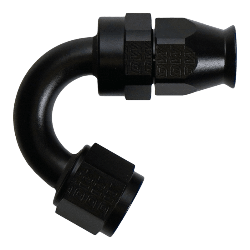 DeatschWerks 8AN Female Flare Swivel (Incl Ferule/Olive) 150-degree Hose End PTFE