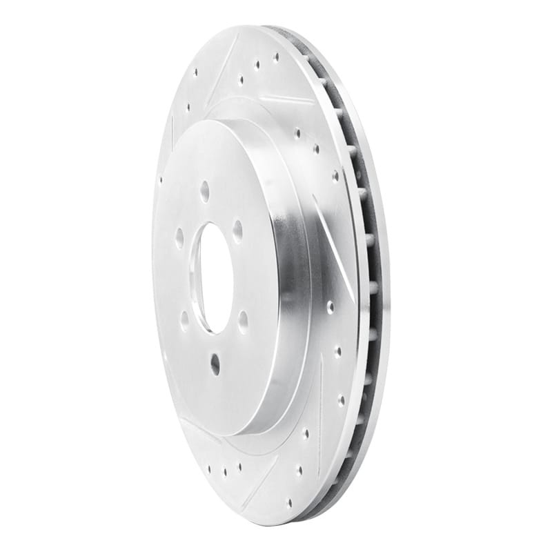 R1 92-02 Dodge Viper Rear Left Drilled & Slotted Silver Brake Rotor thumbnail 2